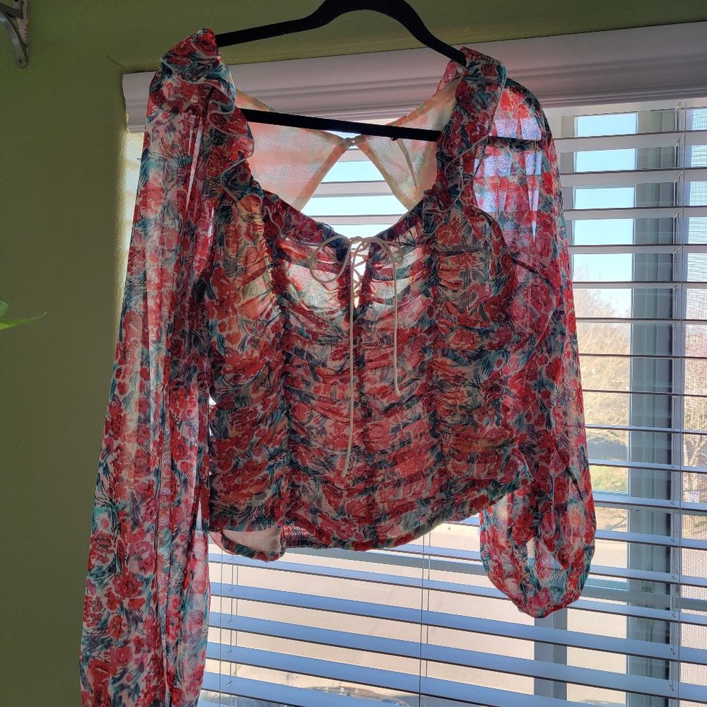 Free People Floral Blouse